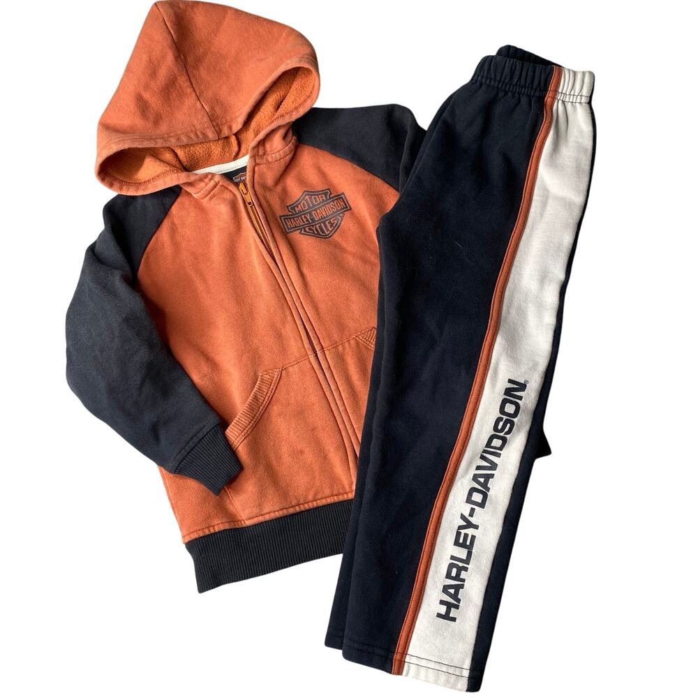 Harley-Davidson 2 Piece Toddler Cotton Blend Hoodie Jogger Set 4/5T Unisex